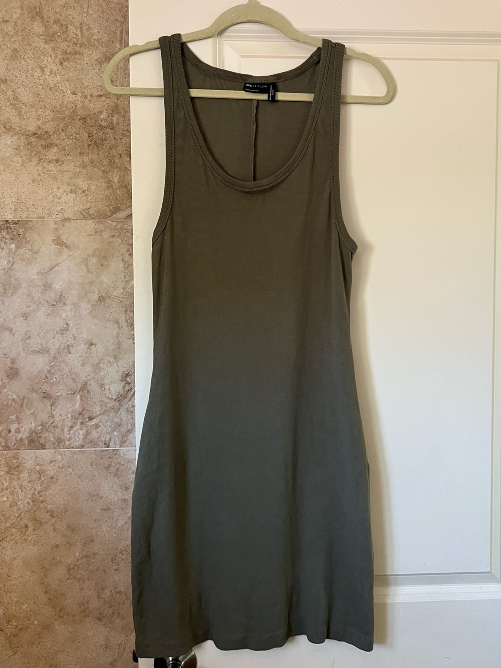 Sleeveless Olive Green Tank Dress